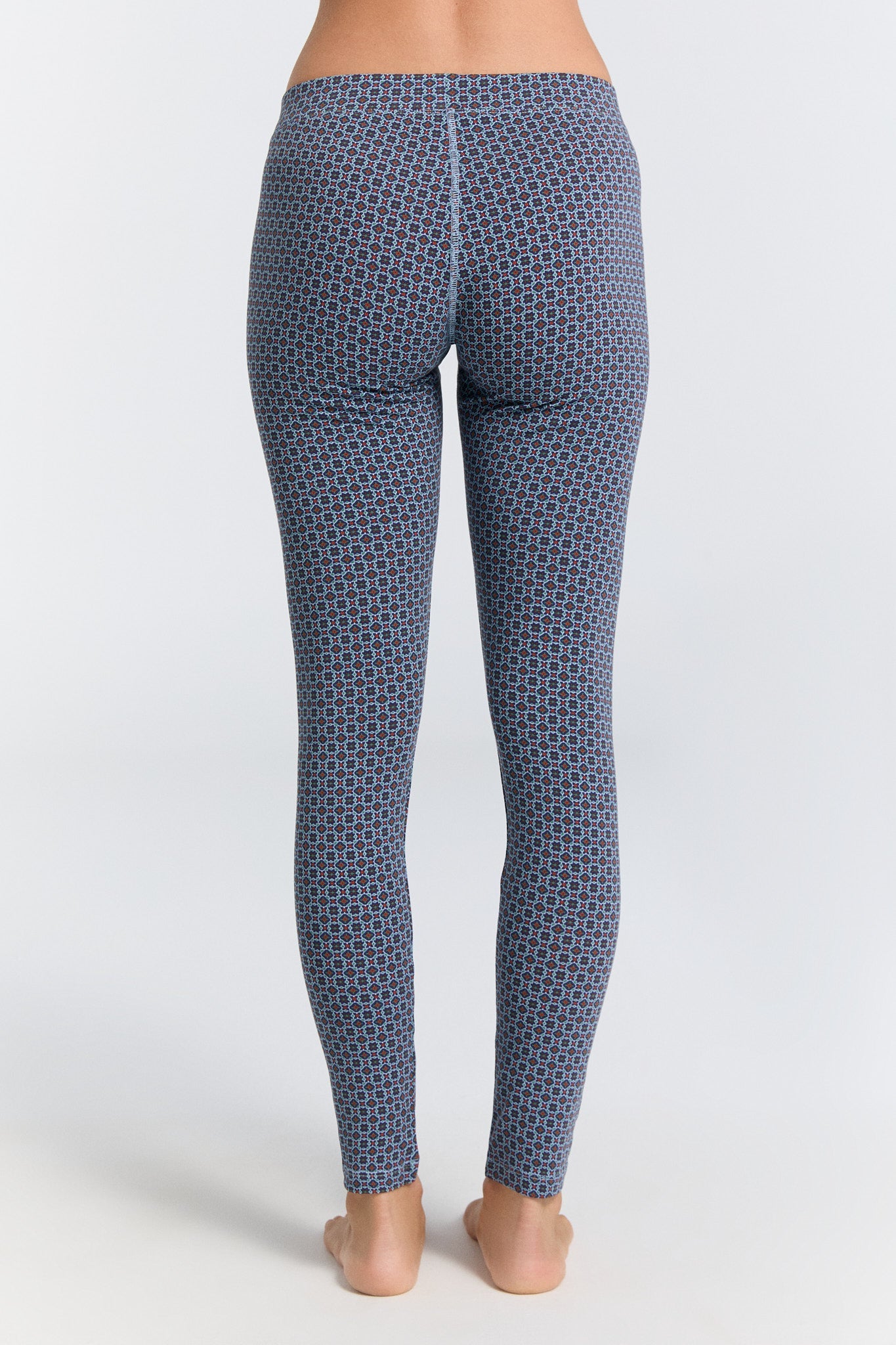 1611-133 | Damen Leggings Baumwolljersey - Floralgeo
