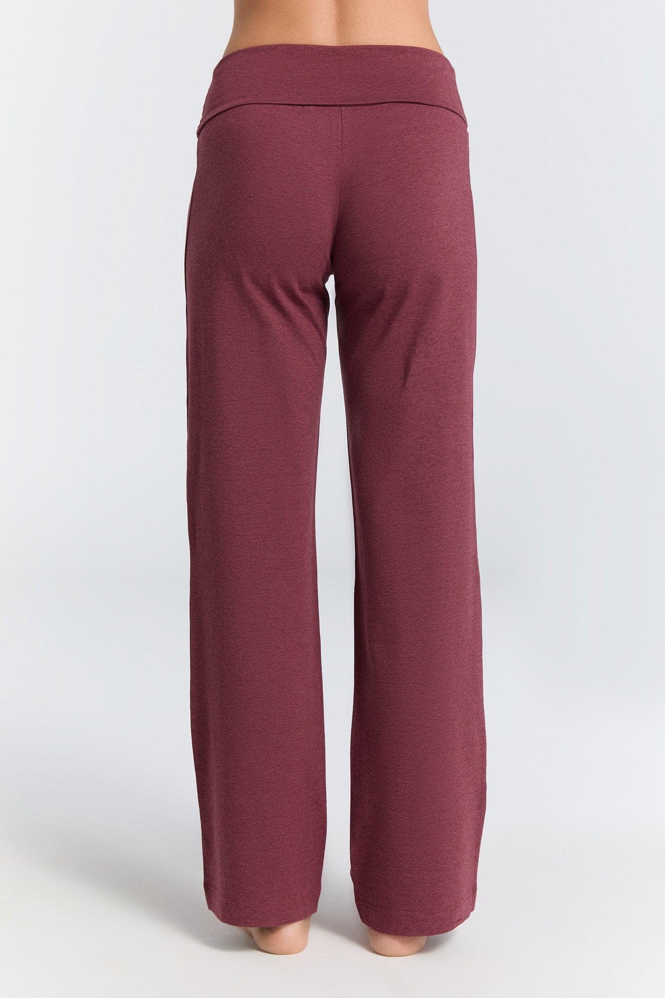 1726-062 | Damen Hose mit Umschlagbund - Kaffee/Rostrot
