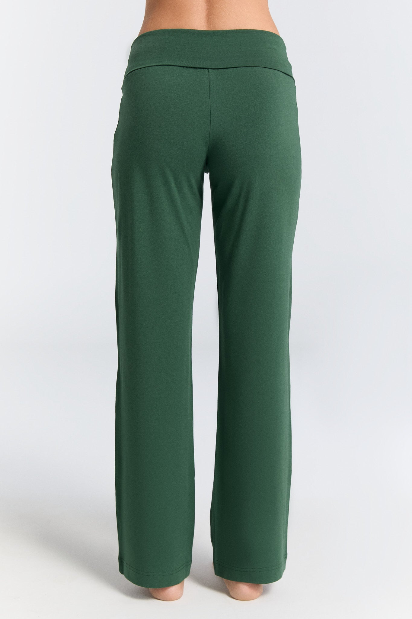 1726-067 | Damen Hose mit Umschlagbund - Tannennadel