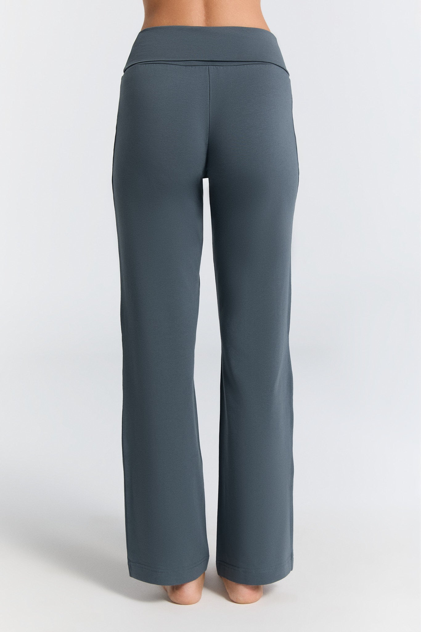 1726-068 | Damen Hose mit Umschlagbund - Dunklerschiefer