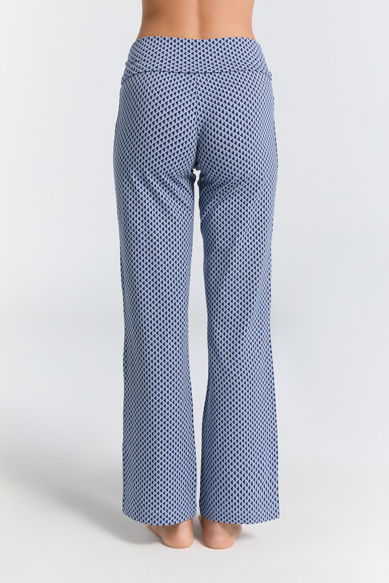 1726-131 | Damen Hose mit Umschlagbund-Geowelle