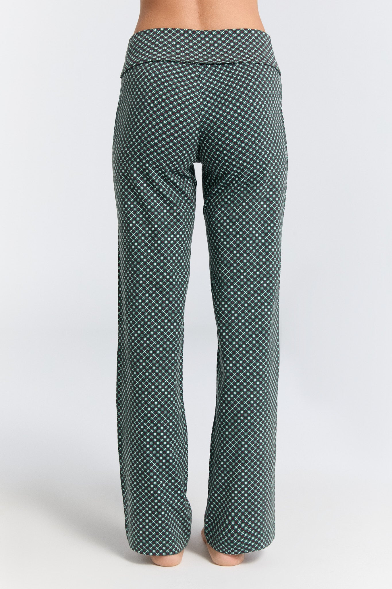 1726-132 | Damen Hose mit Umschlagbund - Waldkubus