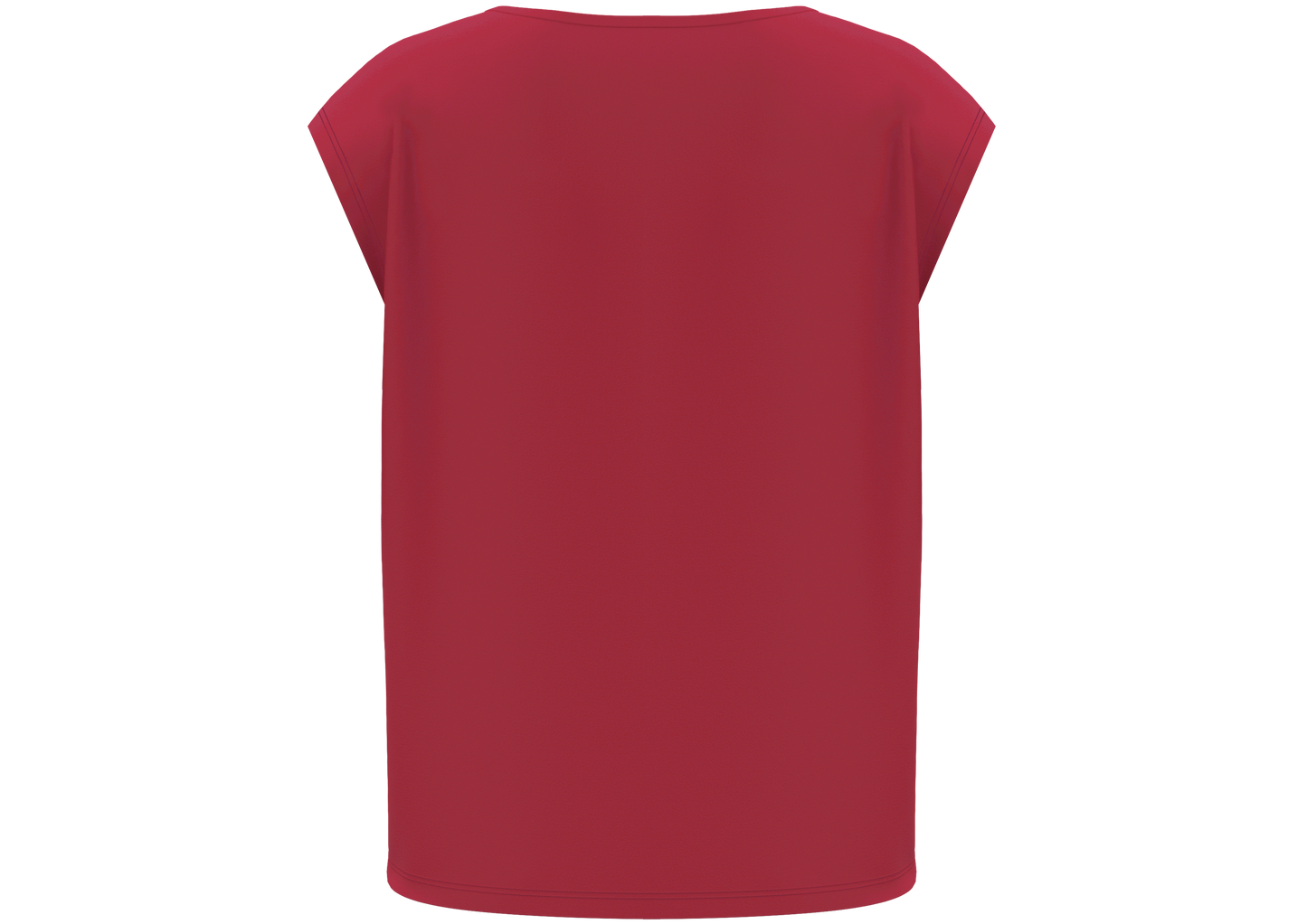 4416-135 | Damen Oversize Shirt - Kardinalrot