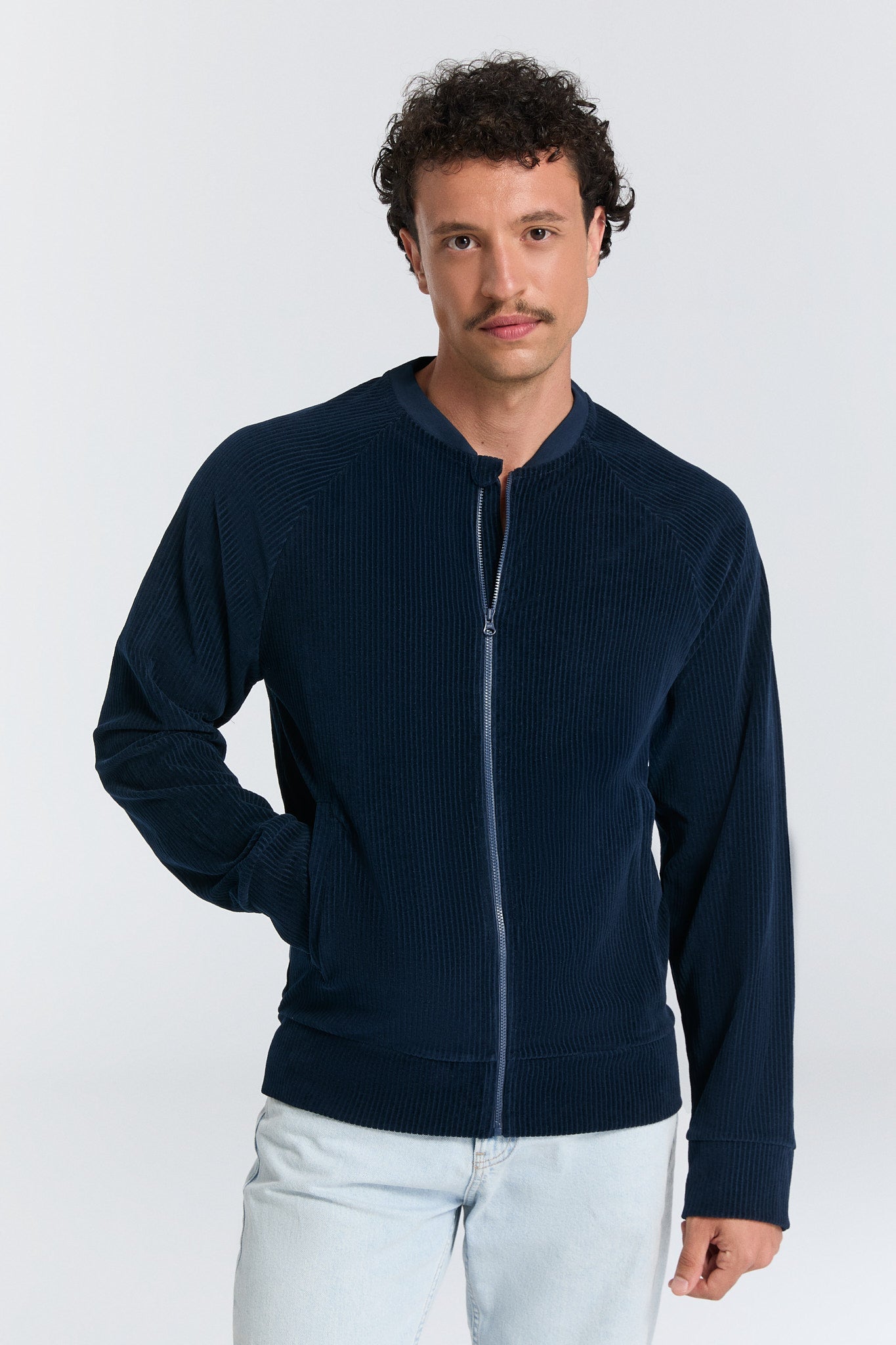 9234-045 | Unisex Baseballjacke - Nachtblau