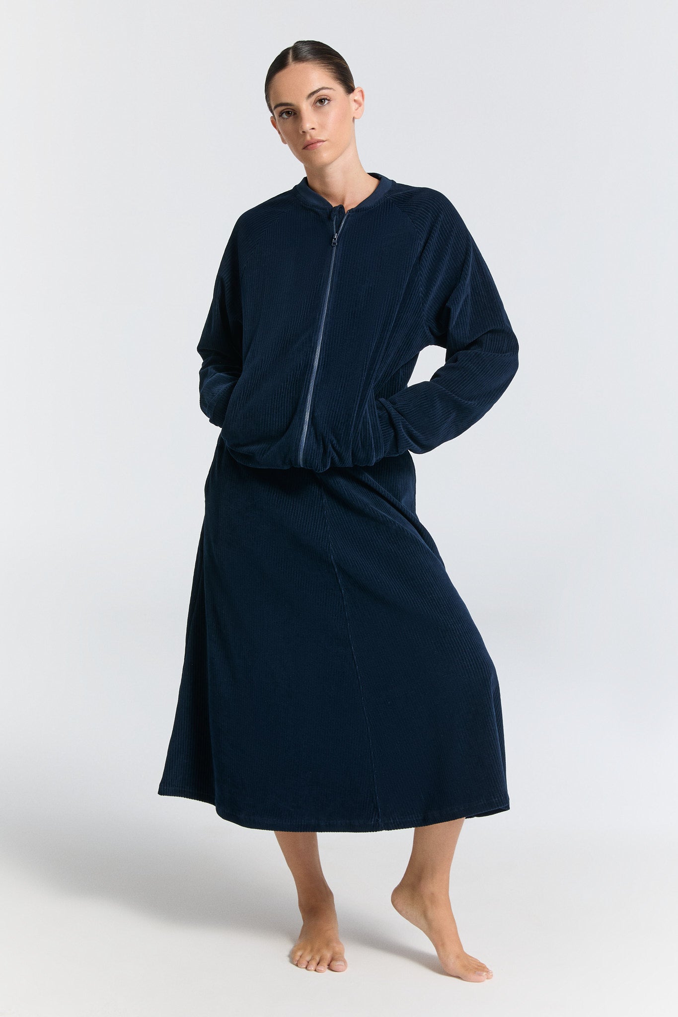 9234-045 | Unisex Baseballjacke - Nachtblau