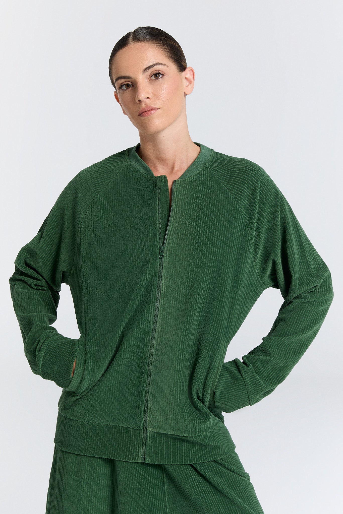 9234-067 | Unisex Baseballjacke - Tannennadel