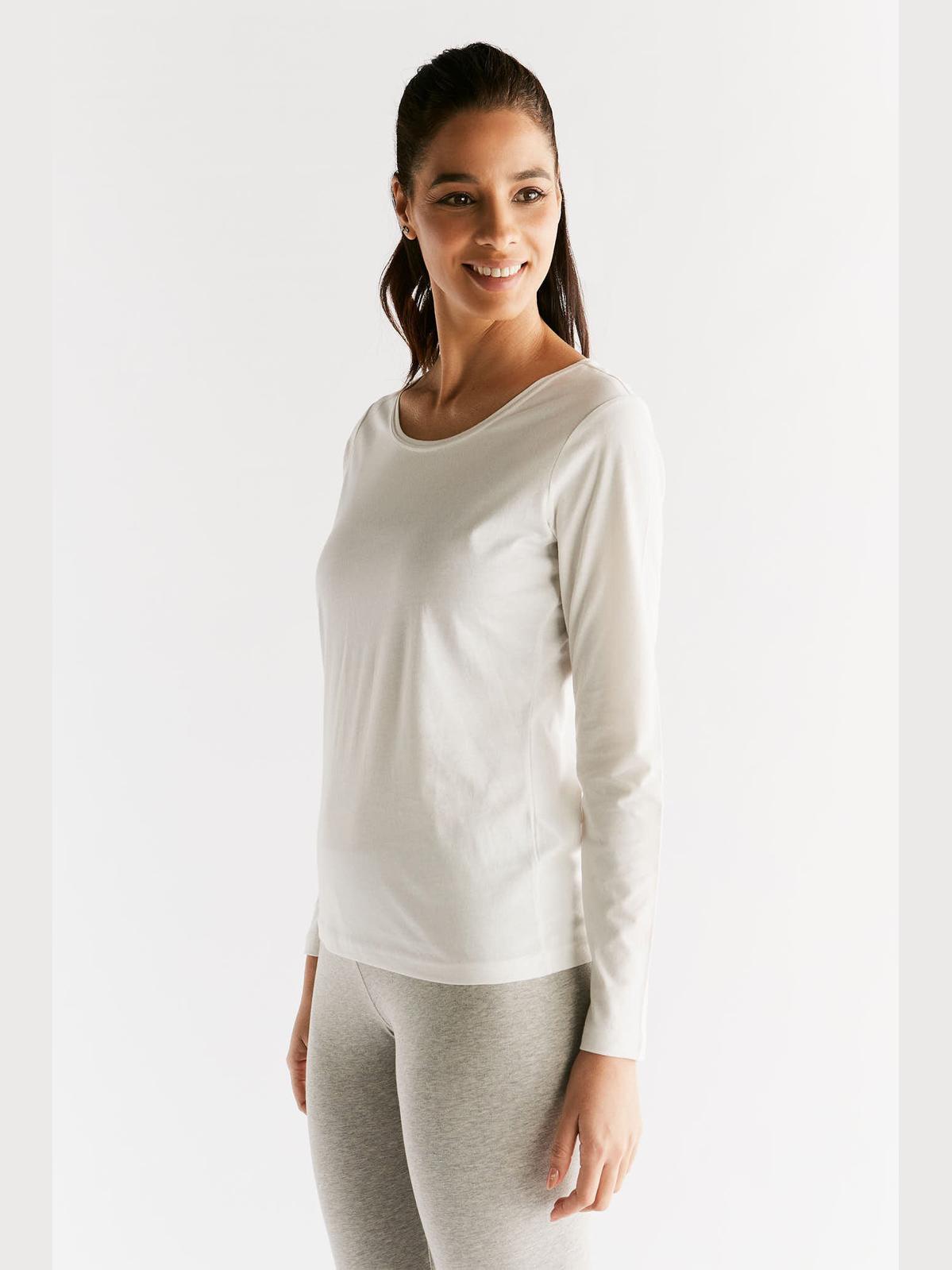 1251-01 | Damen Langarmshirt - Naturweiss