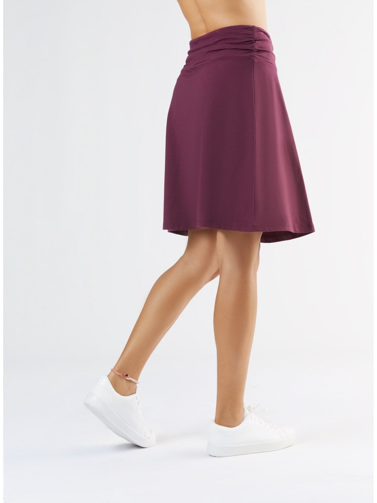 1418-028 | Rock A-Linie mit Komfortbund - Aubergine