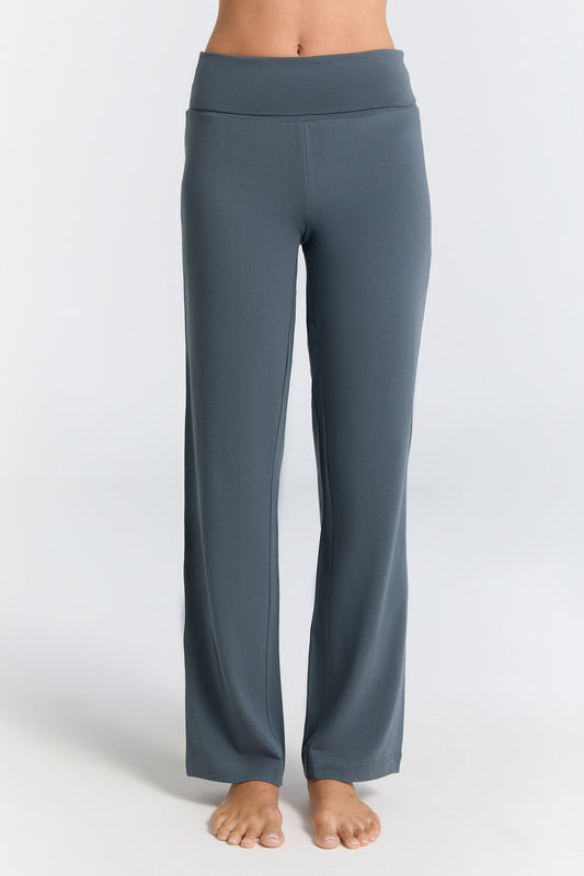 1726-068 | Damen Hose mit Umschlagbund - Dunklerschiefer