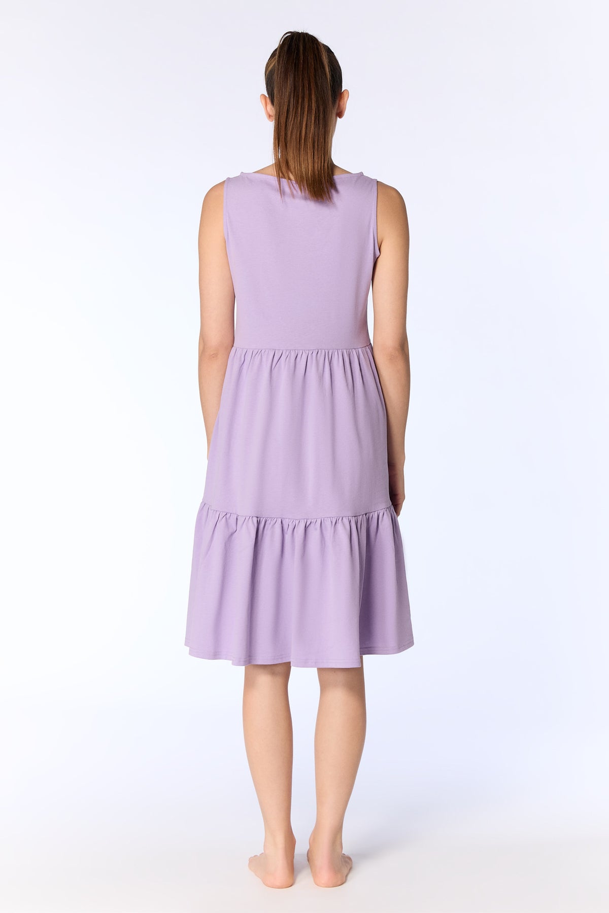 1733-134 | Flounce Dress - Viola