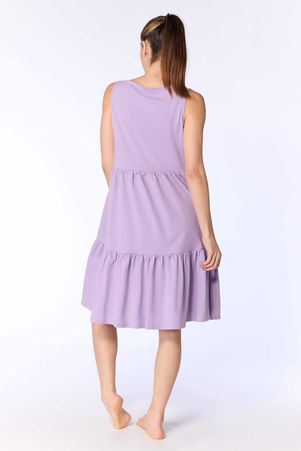 1733-134 | Flounce Dress - Viola