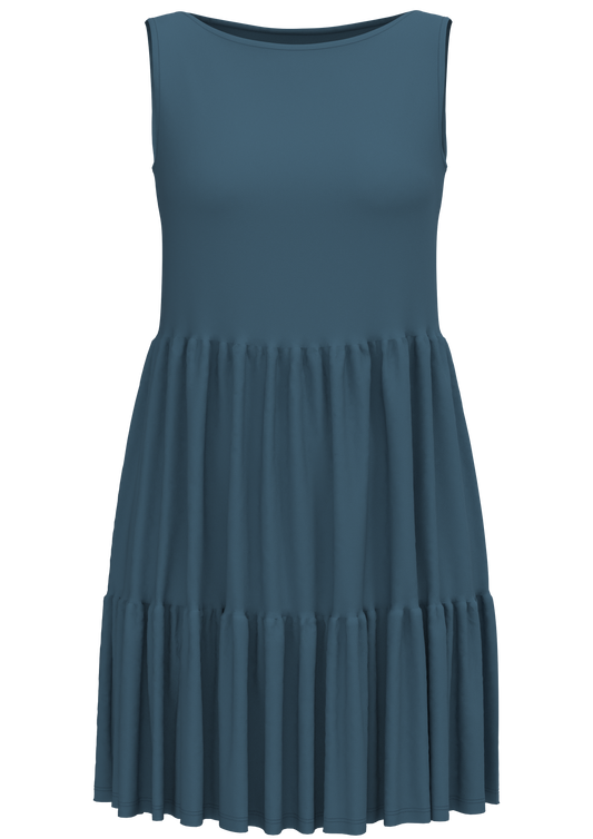 1733-123 | Volantkleid - Alpengrau