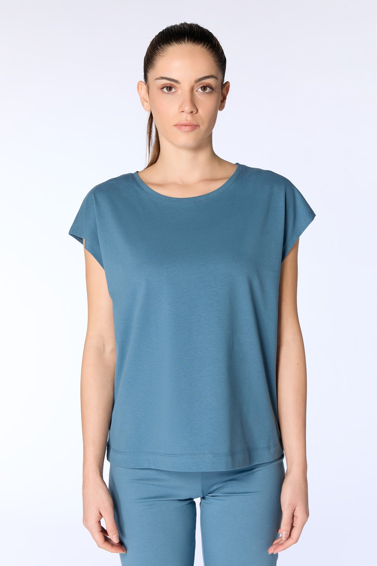 4416-123 | Women's Oversized Shirt - Alpine Grey