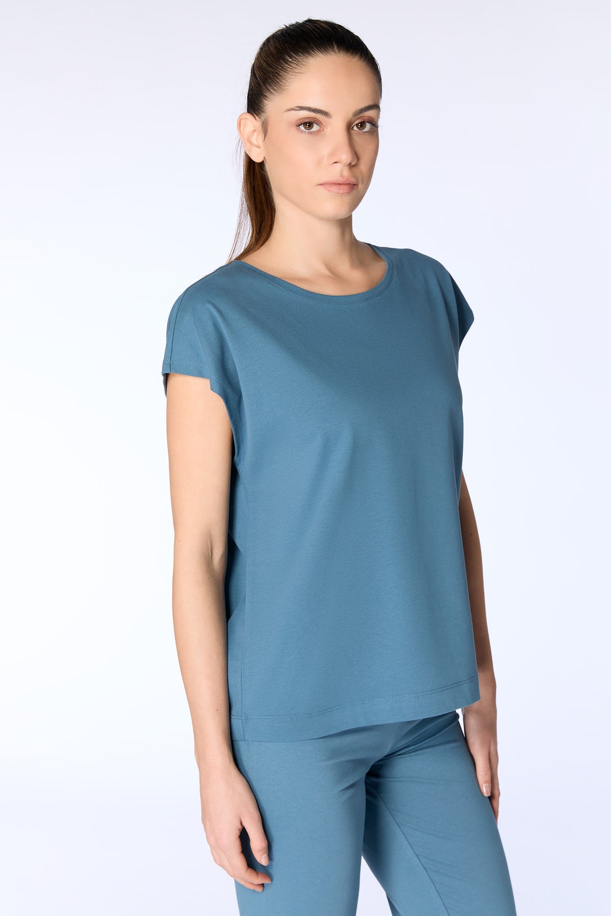 4416-123 | Women's Oversized Shirt - Alpine Grey