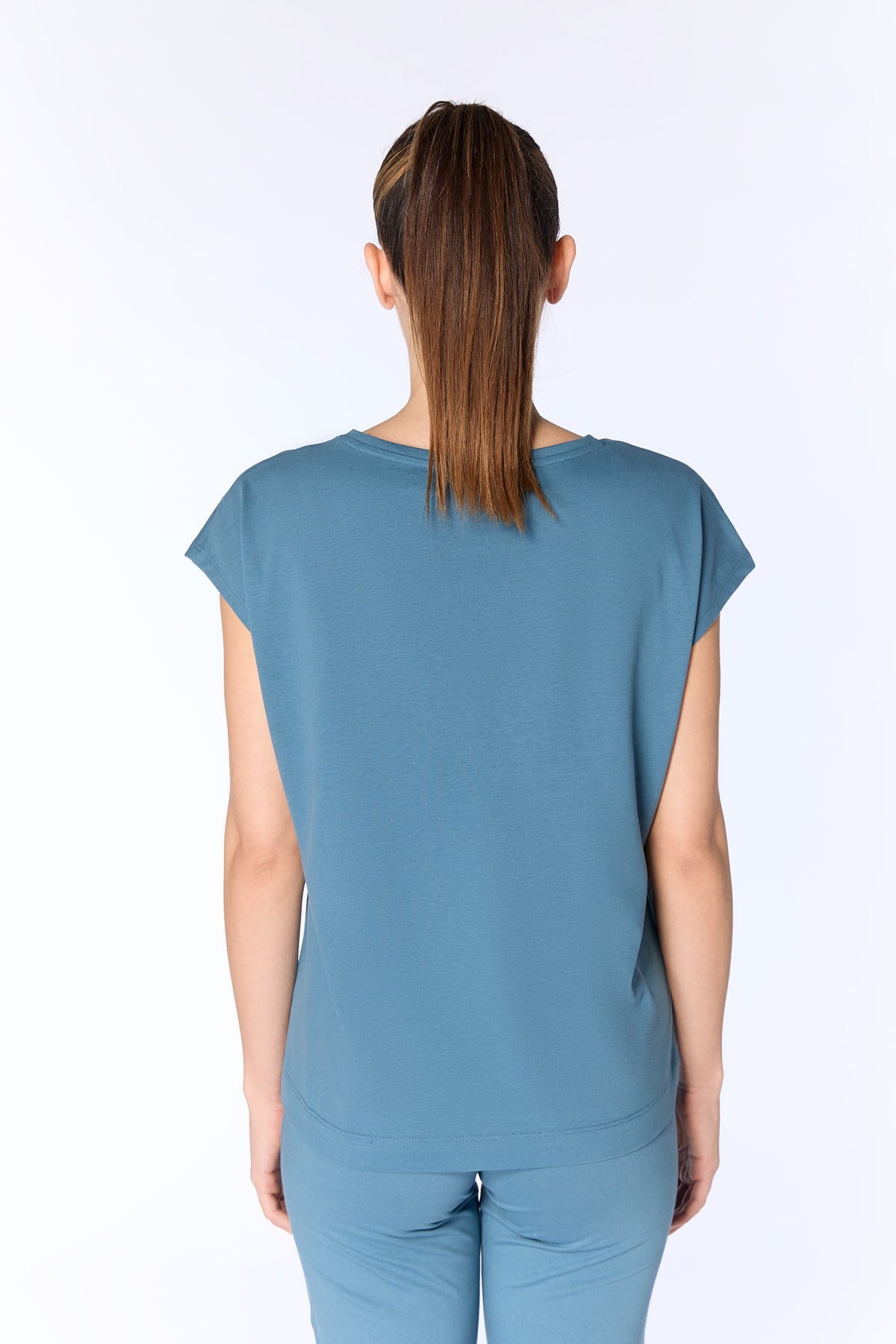 4416-123 | Women's Oversized Shirt - Alpine Grey