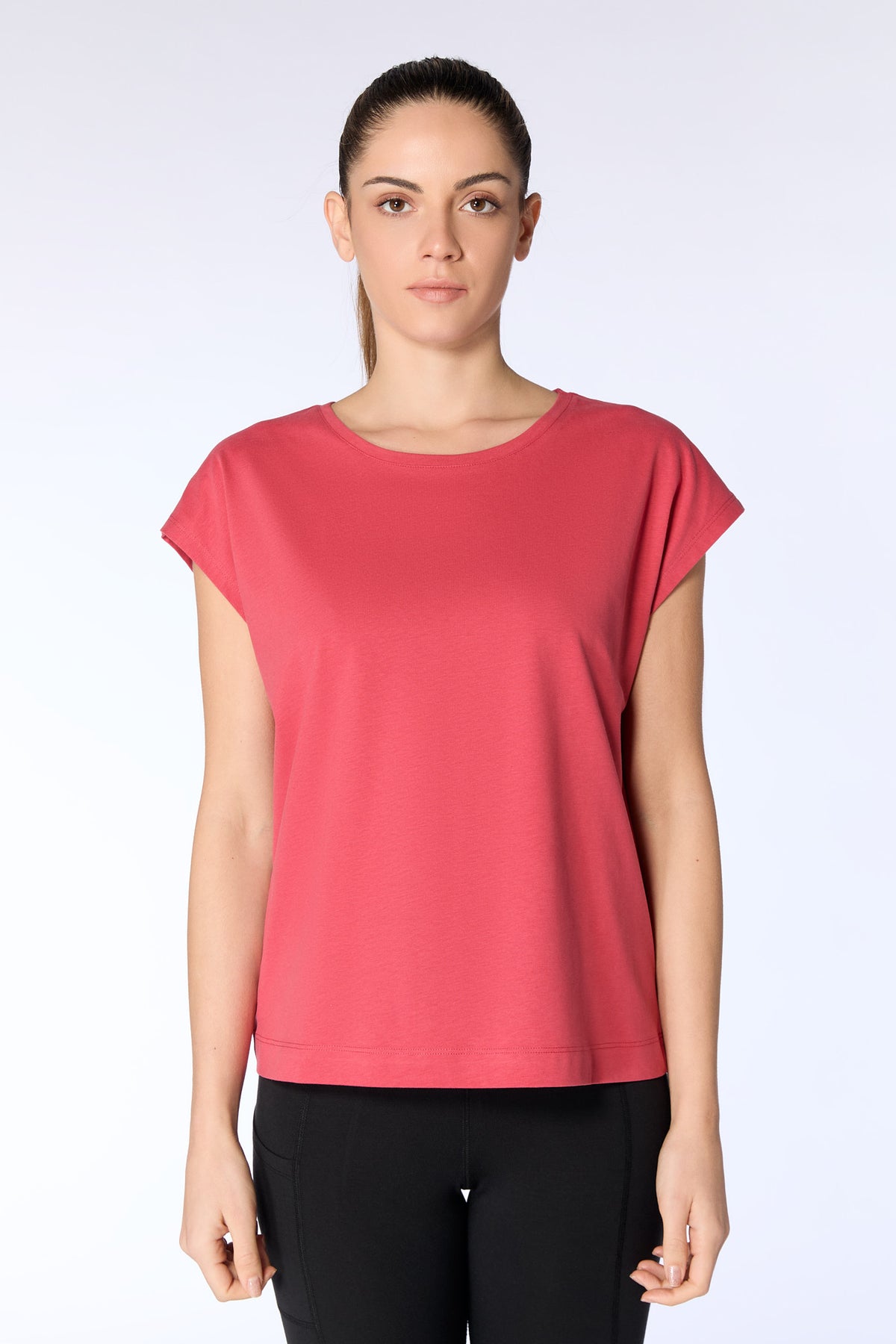 4416-135 | Damen Oversize Shirt - Kardinalrot