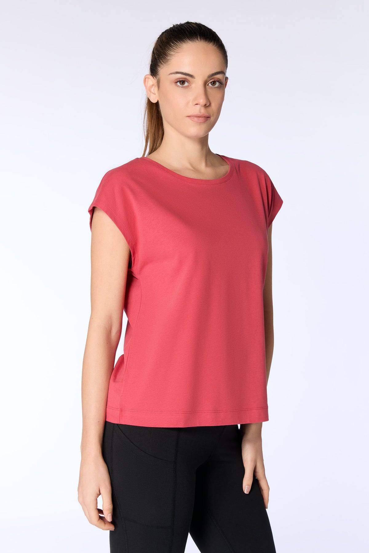 4416-135 | Damen Oversize Shirt - Kardinalrot