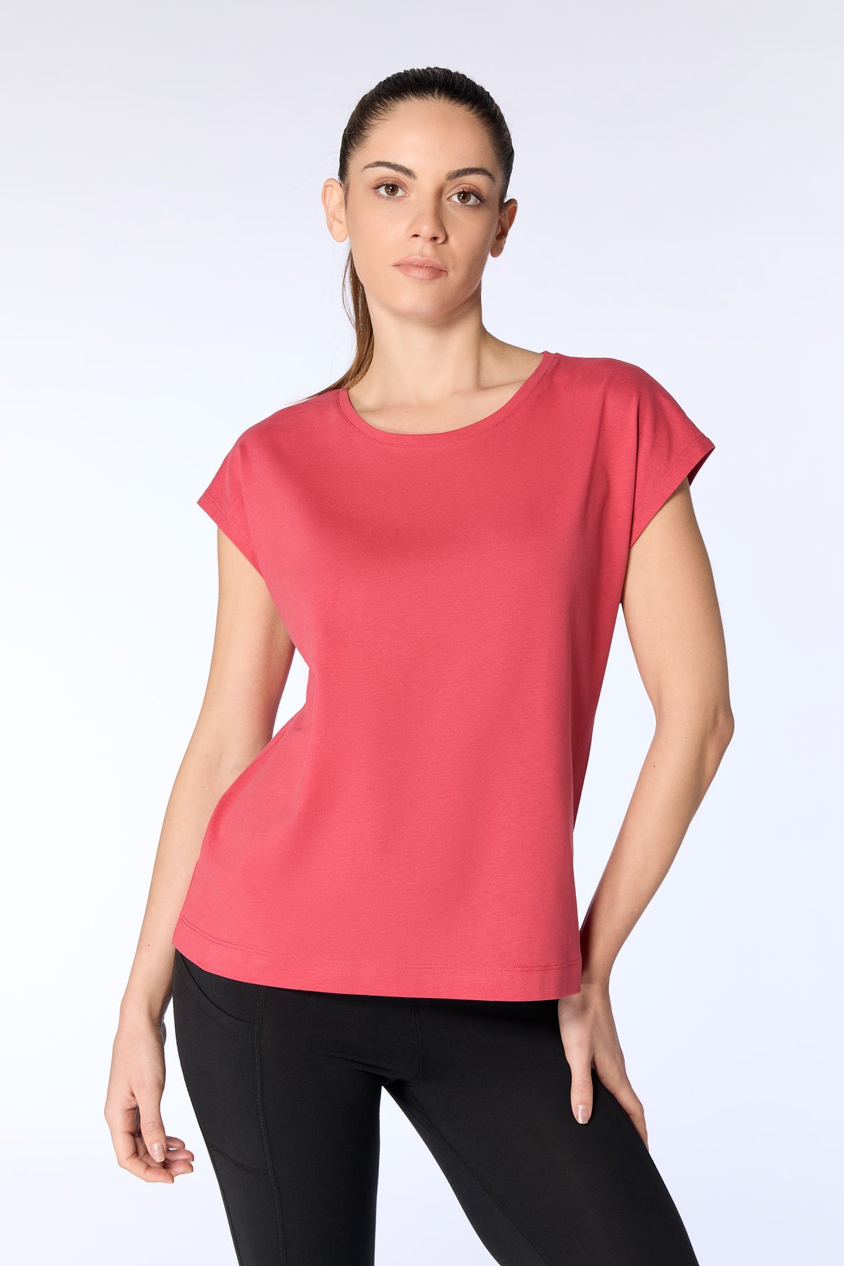 4416-135 | Damen Oversize Shirt - Kardinalrot