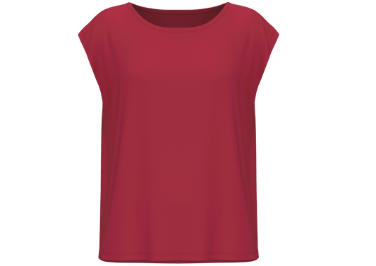 4416-135 | Damen Oversize Shirt - Kardinalrot