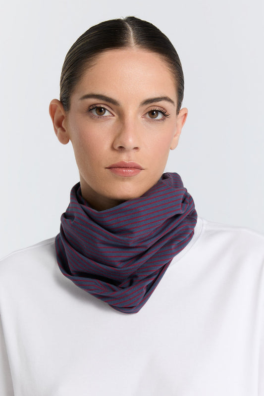9625-056 | Unisex Schlauchschal - Indigo-rosarot
