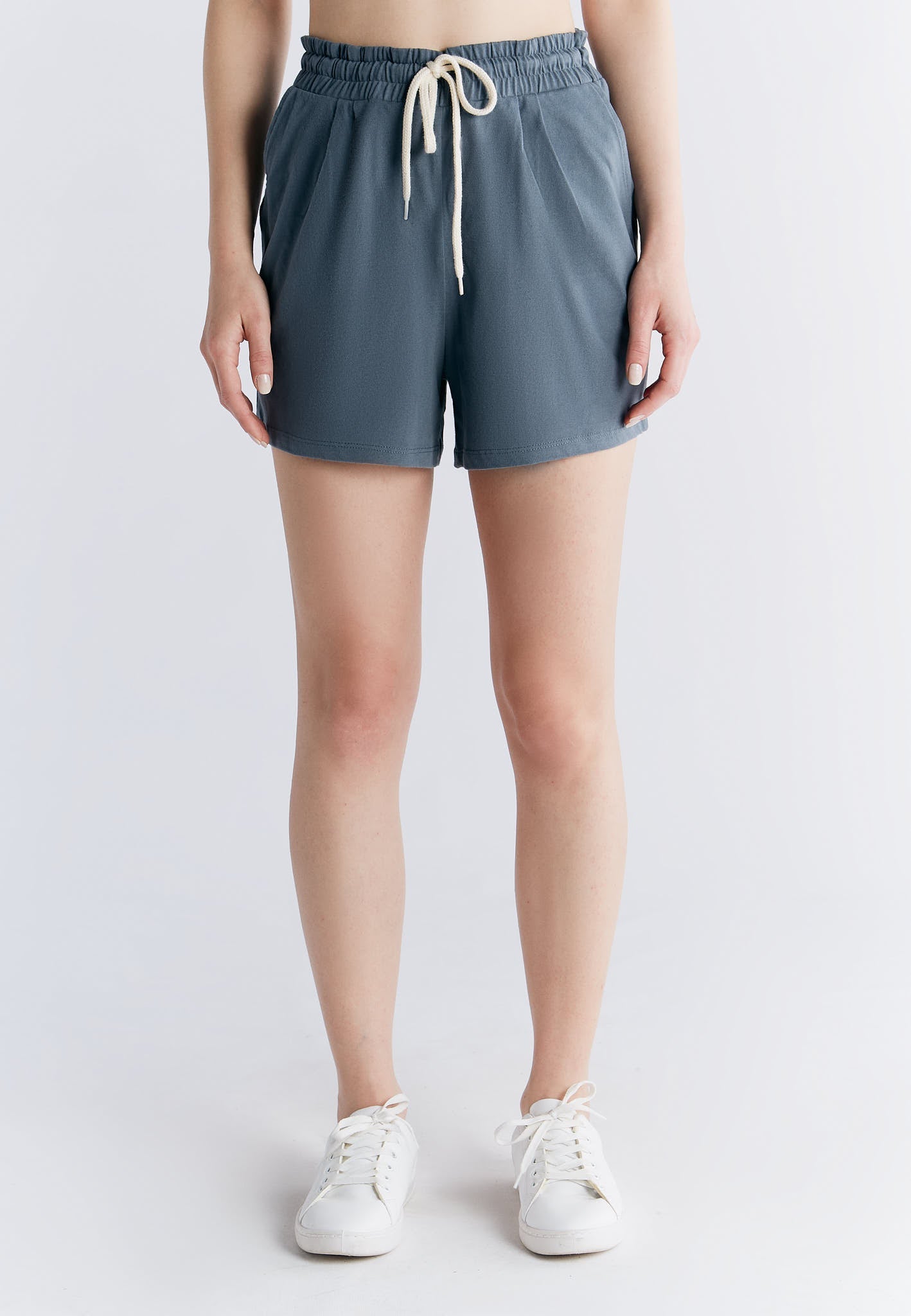 Leela Cotton 1440-068 | Pyjama-Shorts - Dunklerschiefer