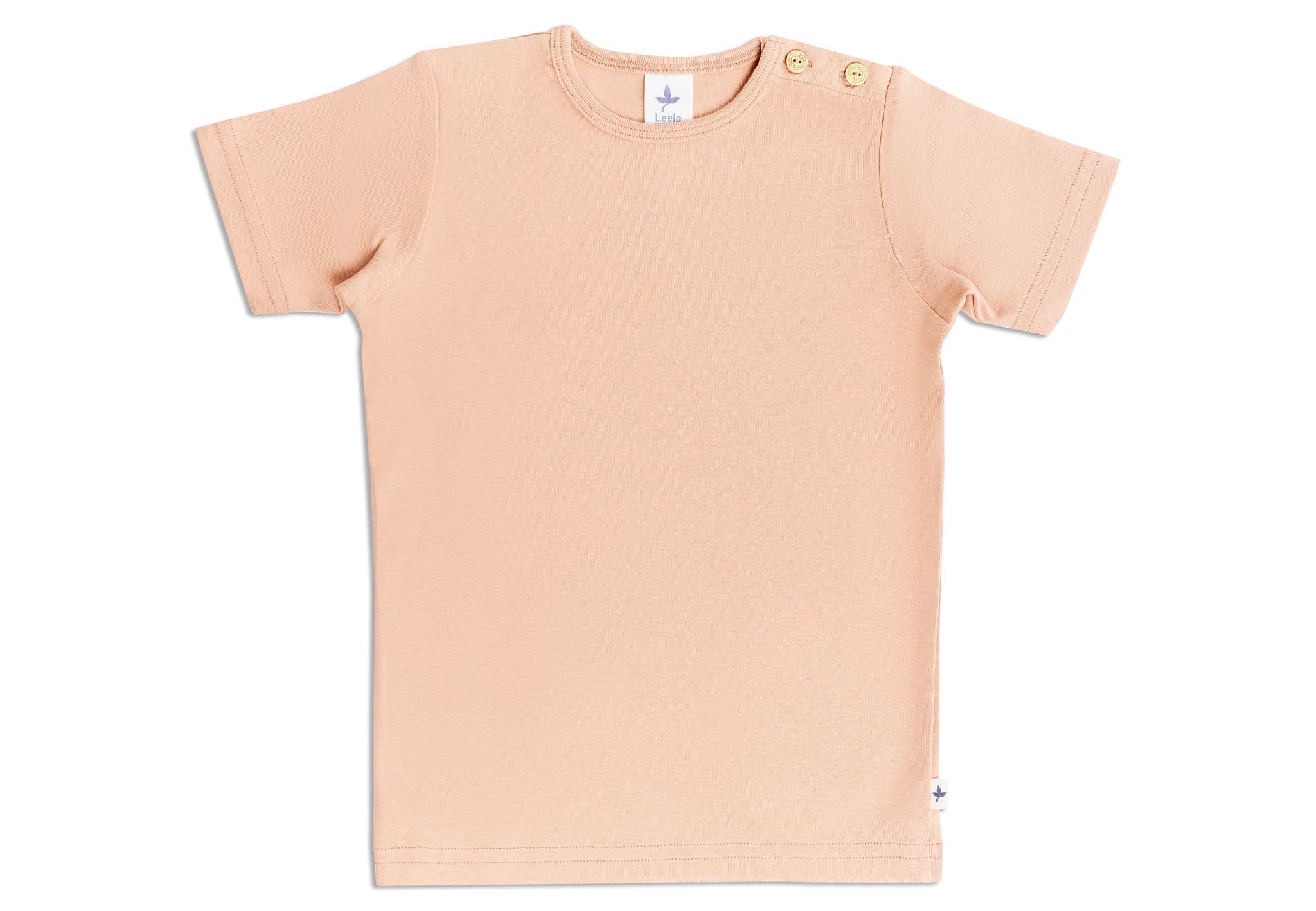 Leela Cotton 2010 CC | Basic Kurzarmshirt - Café Crema