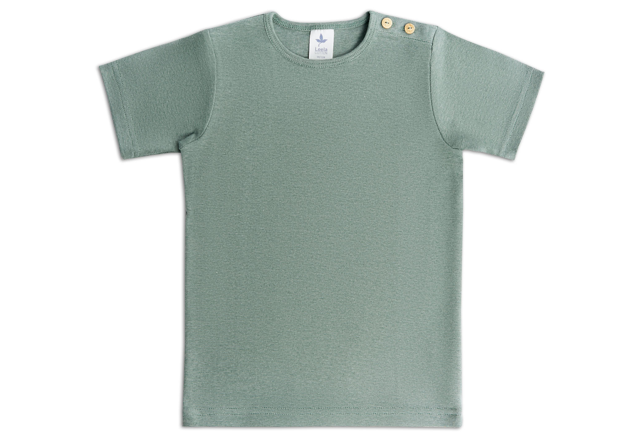 Leela Cotton 2010 TS | Basic Kurzarmshirt - Tannennadel/Salbei