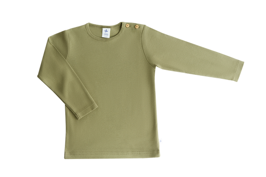 2060 OL | Baby Basic Langarmshirt - Olivgrün