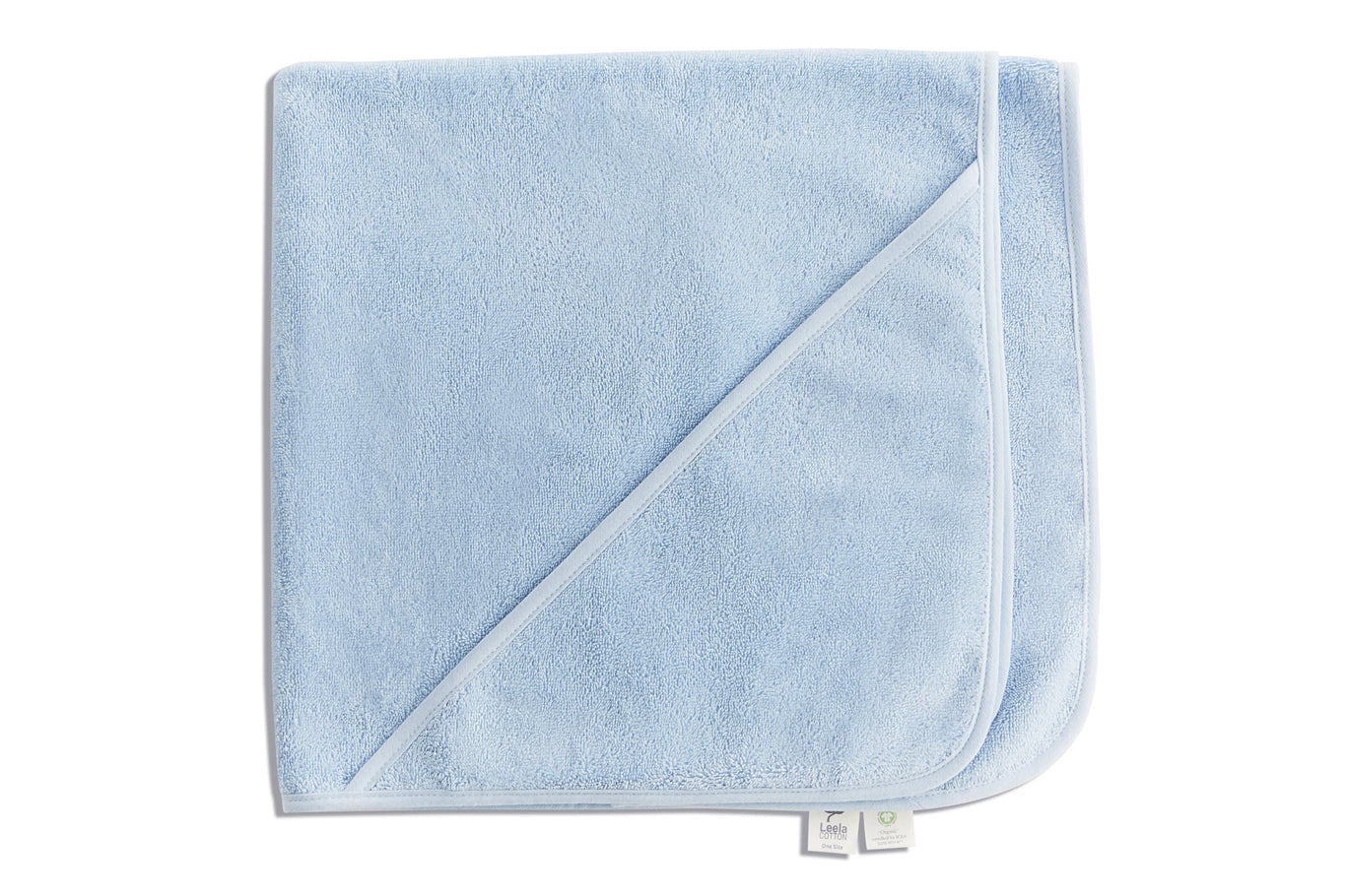 Leela Cotton 2400T | Baby Badehandtuch - Hellblau