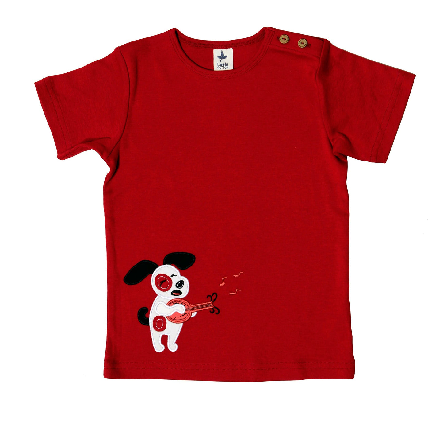 2469A | Baby Kurzarmshirt mit Applikation - Ziegelrot
