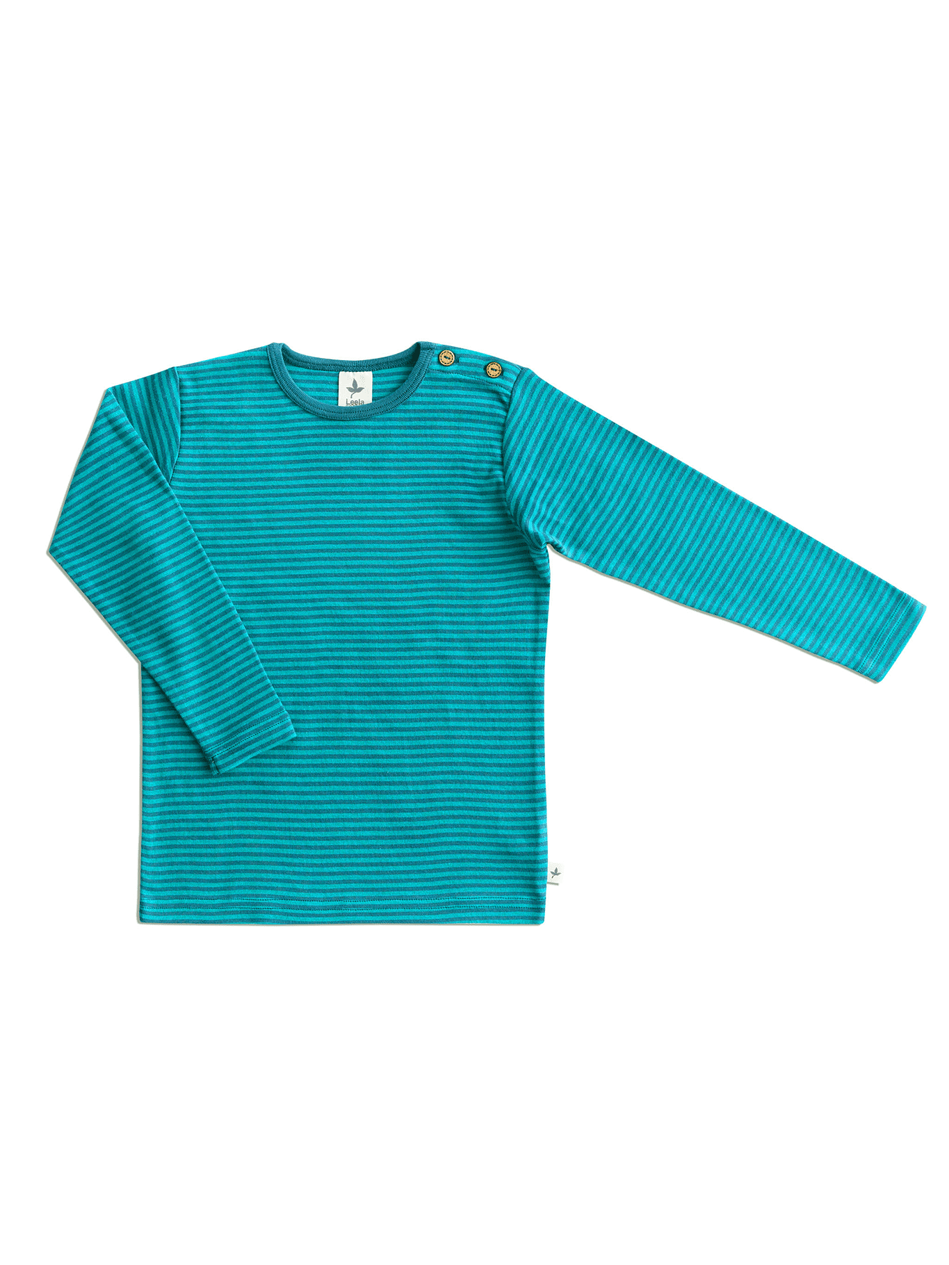 Leela Cotton 2840 | Baby Basic Langarmshirt - Donaublau/Lapis