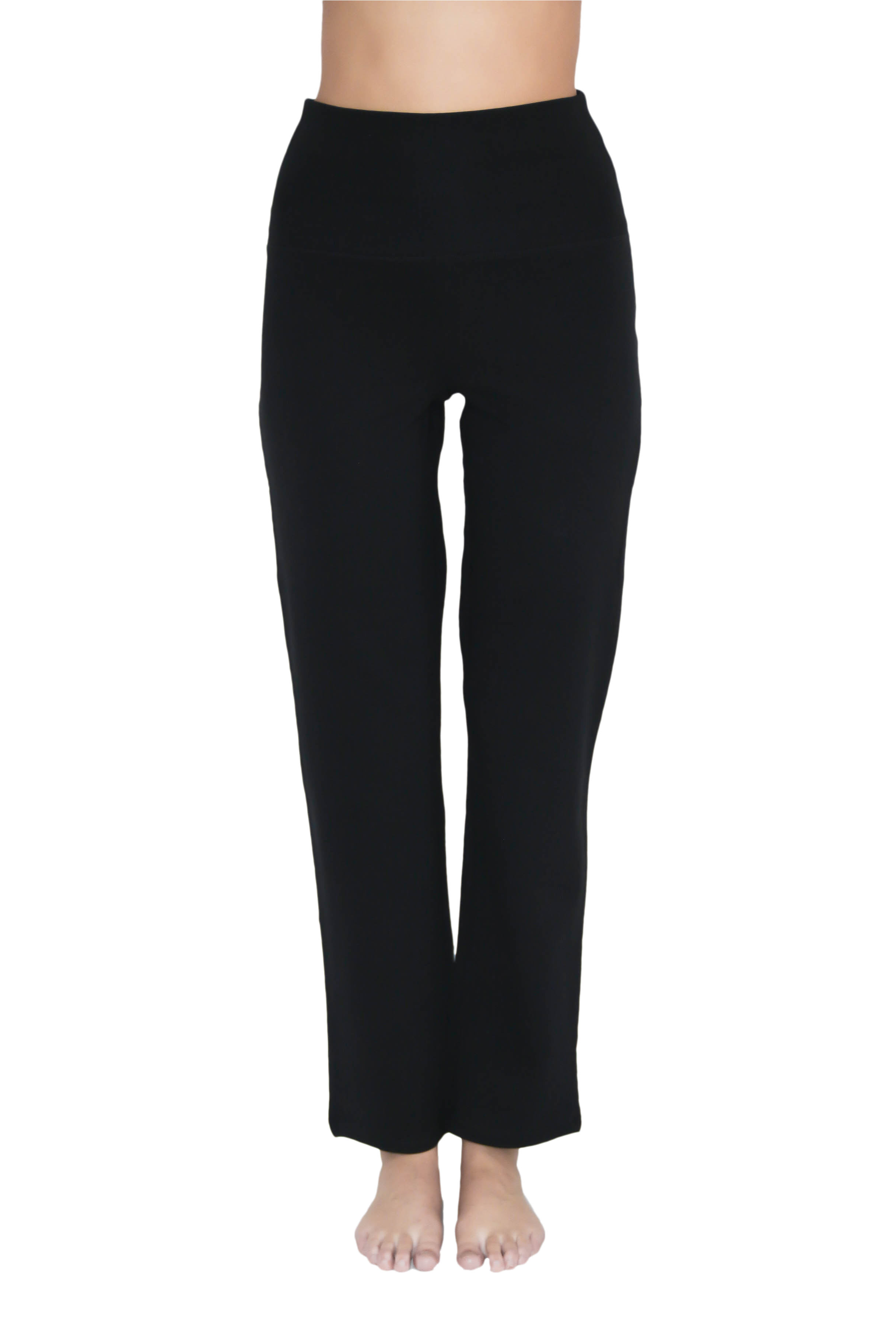 Leela Cotton 4070S | Damen Yogahose gerades Bein - Schwarz