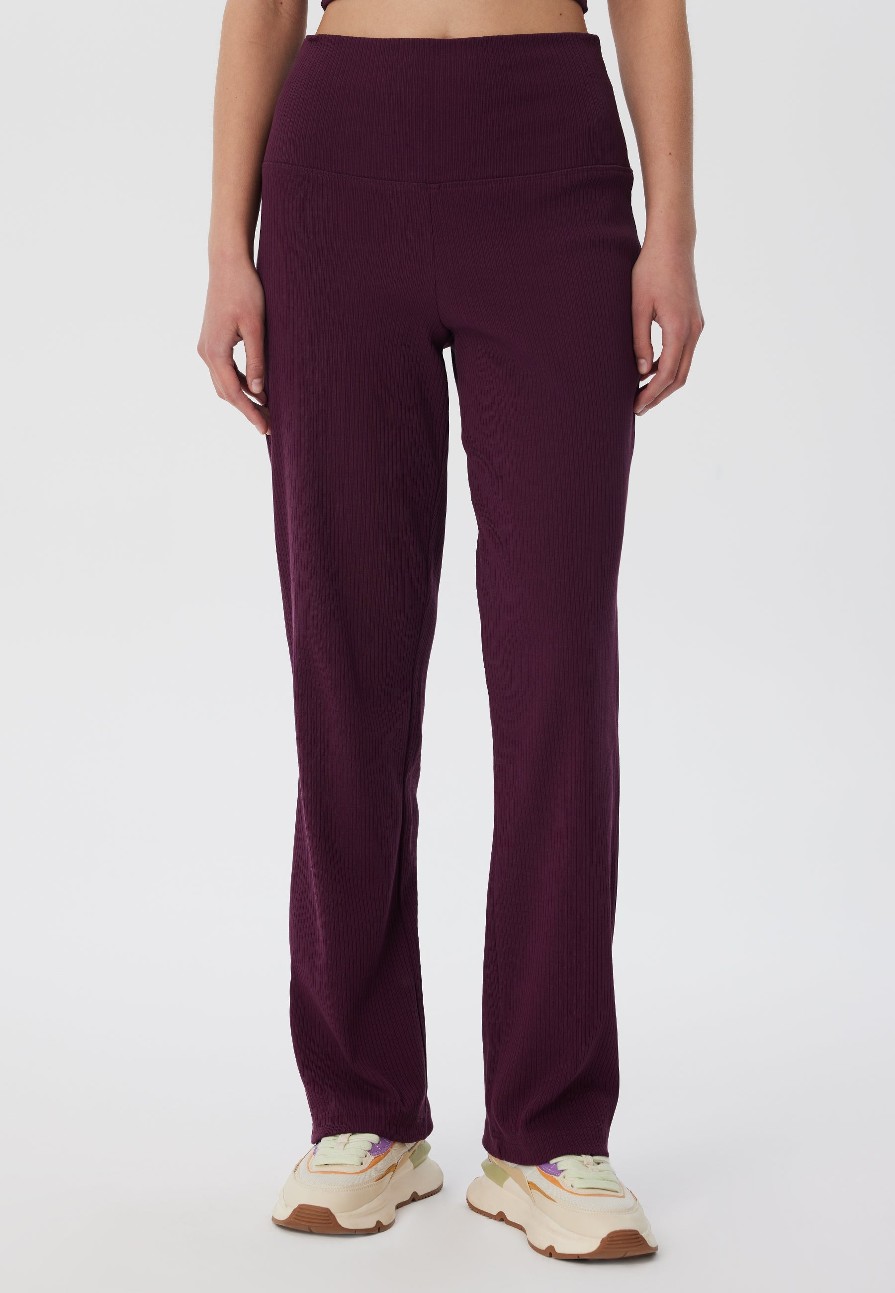 Leela Cotton 4071-028 | Ripp Hose - Aubergine