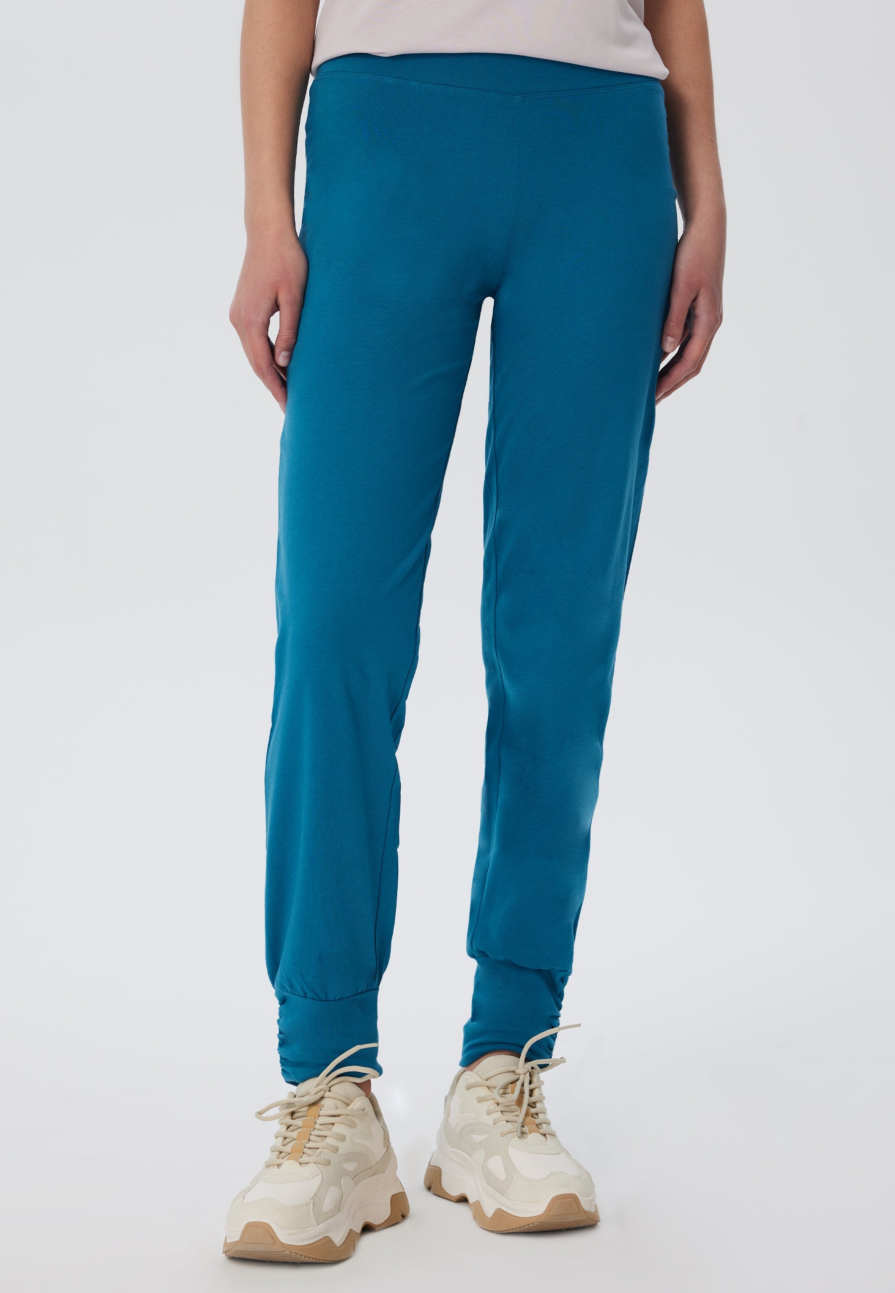 Leela Cotton 4415P | Damen Yogahose stretch - Petrol